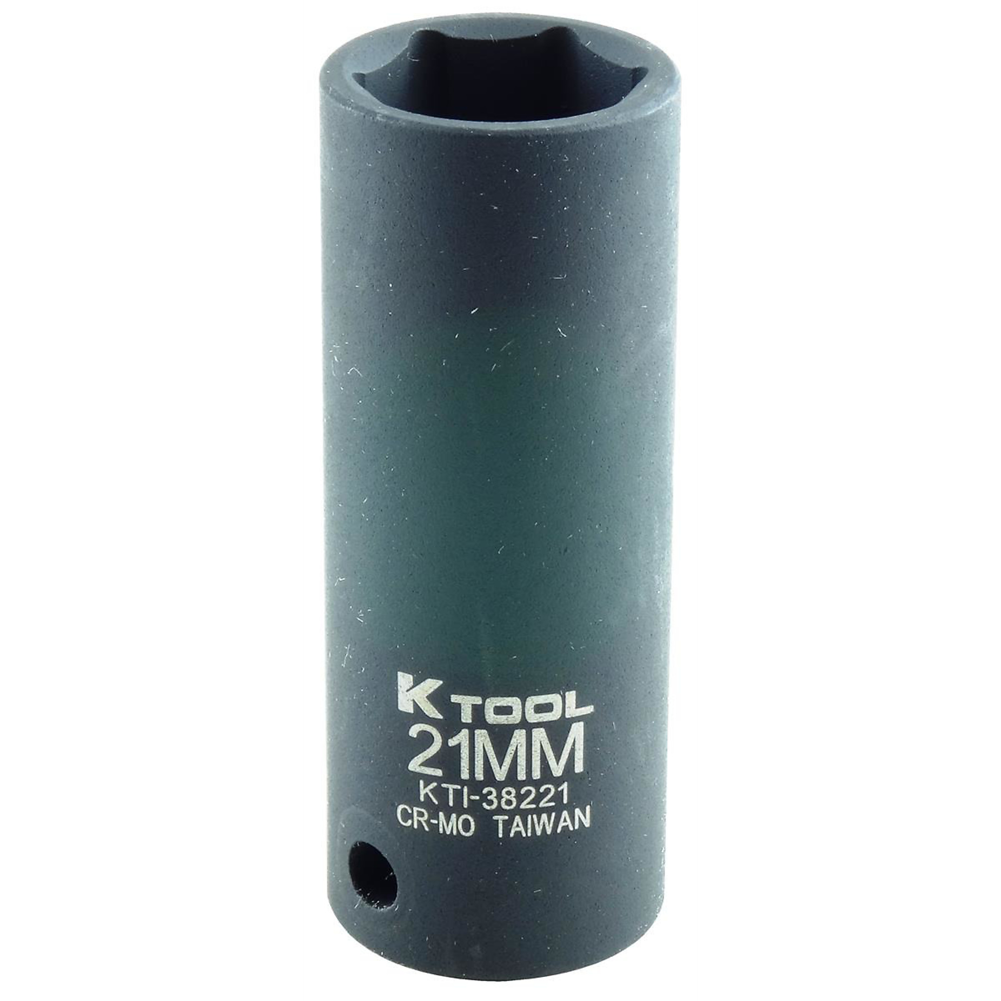 K Tool International 21mm 6-Point Deep Impact Socket — 1/2in. Drive, Chrome-Moly Steel, Model# KTI38221